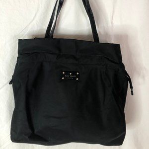 Kate Spade black nylon tote bag